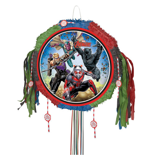 Unique Avengers Pull String Pinata - 18" x 18", 1 Pc