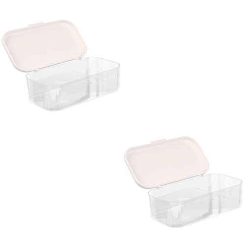 FOMIYES 2pcs cosmetic storage box portable drawers platic storage bins storage shelves plastic desktop vanity storage medicine organizer cabinet Cosmetics Organizer Home Makeup Organizer
