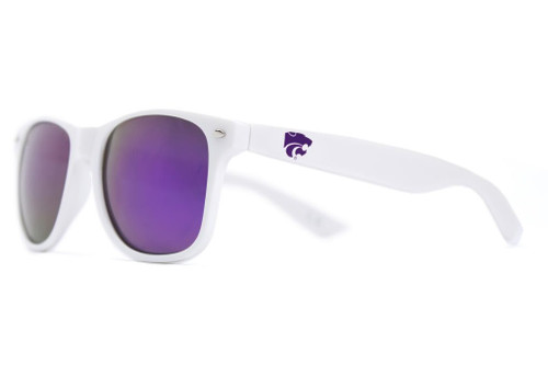 NCAA Kansas State Wildcats KSU-5 White Frame, Purple Lenses Sunglasses, One Size, White
