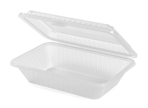 G.E.T. EC-11-1-CL-EC Half Size Take-Out Food Container, 9" x 6.5", Clear (Set of 4)