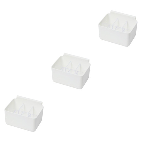 Cabilock 3pcs Box Storage Box kitchen storage rack refrigerator organizer bins fridge door organizer storage bins small food containers fridge side door cases pp freezer white ginger garlic