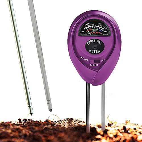 Soil pH Meter, 3-in-1 Soil Test Kit For Moisture, Light & pH, A Must Have For Home And Garden, Lawn, Farm, Plants, Herbs & Gardening Tools, Indoor/Outdoors Plant Care Soil Tester (No Battery Needed)