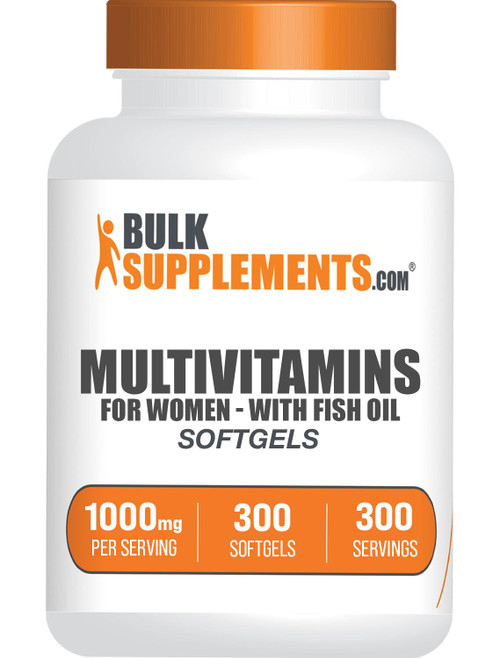 BULKSUPPLEMENTS.COM Multivitamin for Women - Daily Multivitamin with Fish Oil, Multimineral Supplement, Daily Vitamins - 1 Women's Multivitamin Softgel per Serving, 300-Day Supply, 300 Softgels