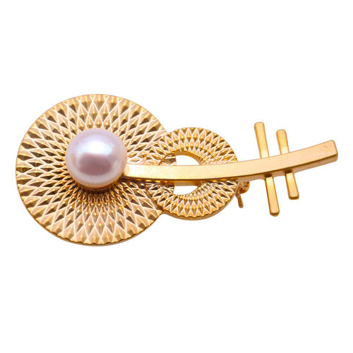 JYX Pearl Lute Brooch 10mm White Freshwater Cultured Pearl Brooch Pin for Women JYX Pearl Lute Brooch 10mm White Freshwater Cultured Pearl Brooch Pin for Women