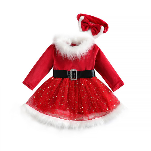 Infant Toddler Baby Girl Christmas Dress Princess Dress Tulle Tutu Dress Party Dress Santa Claus Dress Christmas Outfit (4-5T,A Red) Infant Toddler Baby Girl Christmas Dress Princess Dress Tulle Tutu Dress Party Dress Santa Claus Dress Christmas Outfit (4-5T,A Red)