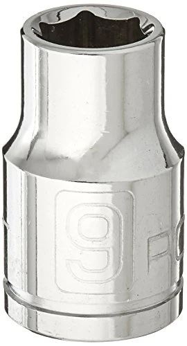 Powerbuilt 940024 3/8" Dr. 6 Pt. Metric Standard Socket, 9mm