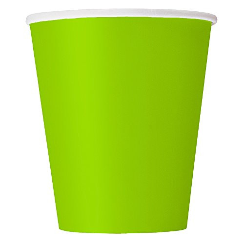 9oz Neon Green Paper Cups, 8ct