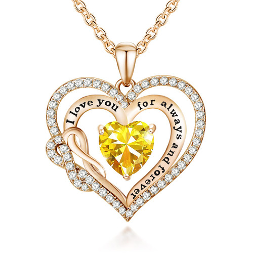 Bengnkes Forever Love Heart Pendant Necklaces for Women, 925 Sterling Silver Birthstone Necklace, Birthday Christmas Jewelry Gifts for Mom Bengnkes Forever Love Heart Pendant Necklaces for Women, 925 Sterling Silver Birthstone Necklace, Birthday Christmas Jewelry Gifts for Mom