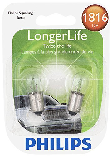 Philips 1816 LongerLife Miniature Bulb, 2 Pack
