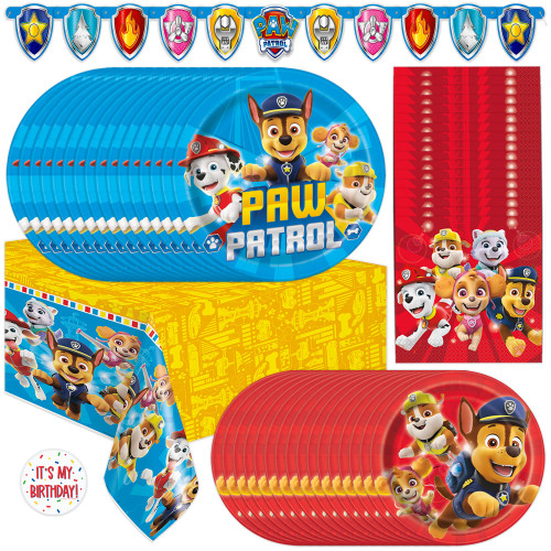 Paw Patrol Birthday Decorations | Serves 16 Guests | Officially Licensed Paw Patrol Party Supplies | Banner, Tablecloth, Plates, Napkins, Sticker Paw Patrol Birthday Decorations | Serves 16 Guests | Officially Licensed Paw Patrol Party Supplies | Banner, Tablecloth, Plates, Napkins, Sticker