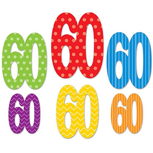 Beistle 52140-60"60" Cutouts (6 Pack), Assorted Sizes, Multicolor