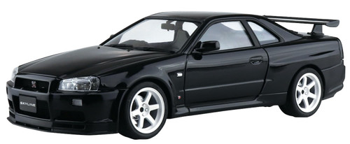 Aoshima Nissan BNR34 Skyline GT-R V-Spec II '02 Custom Wheel 1:24 Scale Model Kit Aoshima Nissan BNR34 Skyline GT-R V-Spec II '02 Custom Wheel 1:24 Scale Model Kit