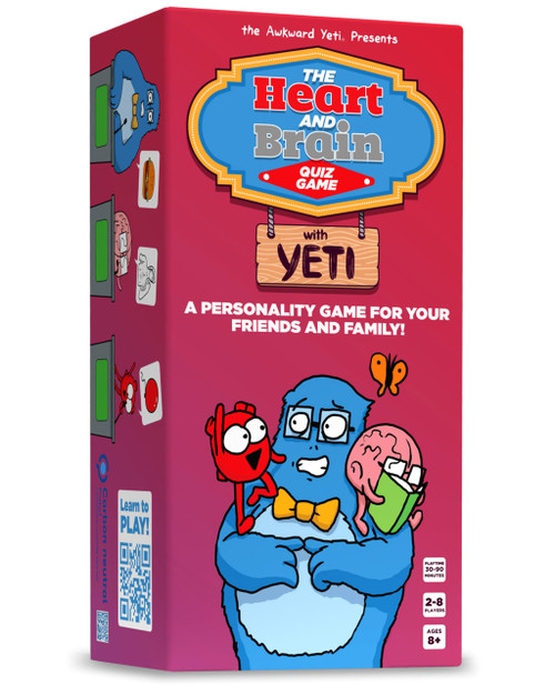 The Awkward Yeti Heart and Brain Card Game, A Family Game for Kids & Adults, Funny Therapeutic Playing Cards for Game Nights with Family of Kids and Teens New Game for Kids Emotional Awareness & Fun