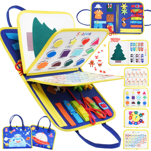 Toddler Busy Board Sensory Montessori Toys for 1 2 3 4 5 Year Old Boys Girls Educational Learning Book for Fine Motor Skills Activity Board Travel Toy for Car Airplane Gifts for Kids Ages 1-5 Toddler Busy Board Sensory Montessori Toys for 1 2 3 4 5 Year Old Boys Girls Educational Learning Book for Fine Motor Skills Activity Board Travel Toy for Car Airplane Gifts for Kids Ages 1-5