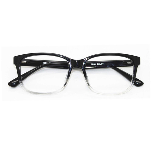 Optifine Reading Glasses Blue Light Blocking for Women Men Square Nerd Eyeglasses Frame Computer Reader (Magnification +1.00, Black Crystal)