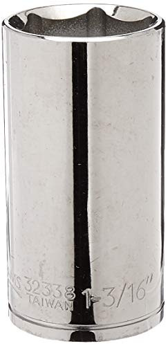 Williams 32132 1/2-Inch Drive 6 Point Shallow Socket, 1-Inch