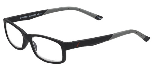 SAV Eyewear Men's Sportex Ar4161 Gray Rectangular Reading Glasses, 29 mm + 3