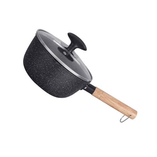 FUNOMOCYA Maifan stone milk pot small pot steel milk pot household milk pot induction saucepan small casserole pasta pot soup pot stovetop milk butter warmer pan Noodle iron milk can baby