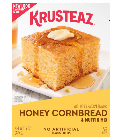 Krusteaz Honey Cornbread and Muffin Mix - No Artificial Colors or Flavors 15 Ounce (Pack of 6)