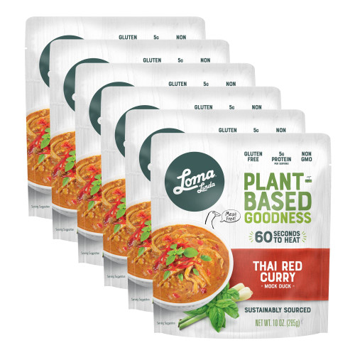 Loma Linda - Plant-Based Complete Meal Solution Packets (Thai Red Curry (10 oz.), 6 pack)