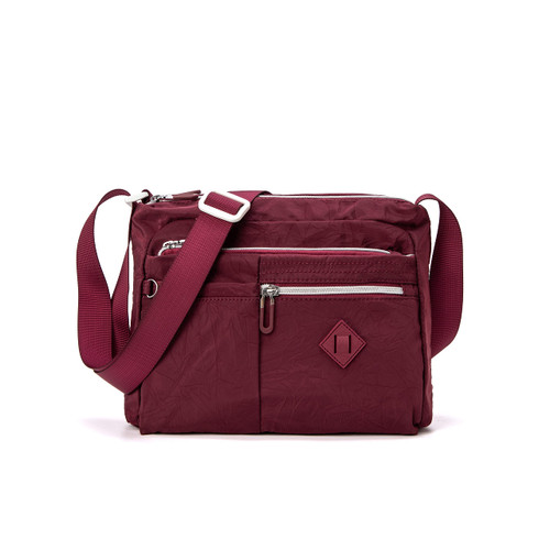 ETidy Crossbody Bag For Women Waterproof Lightweight Casual Shoulder Handbag Purse Bookbag (Red)