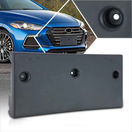 [1 Pack] Car Front License Plate Frames Mounting Bracket Tag Holder Compatible with 16-18 Elantra Sedan,Matte Black