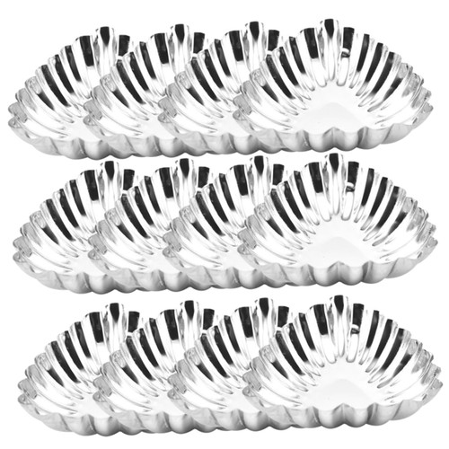 BESTOYARD 60 Pcs Stainless Steel Egg Tart Mold Mini Tart Shells Egg Tart Pan Tart Pans Pumpkin Pans Baking Cake Stencil Baking Cup Cake Cookie Cake Toppers Baking Molds Pudding Tart Plate