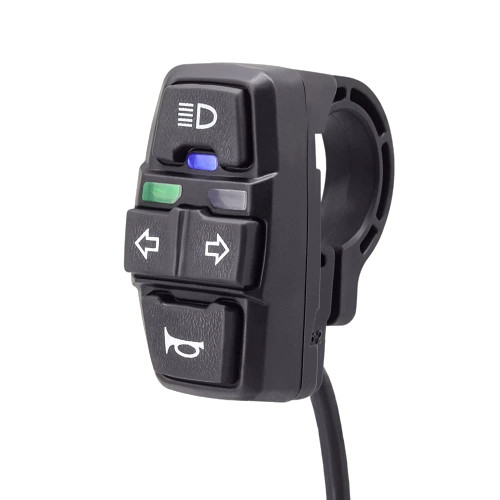 YZQ, Ebike Light+Horn and Turning Light Switch Scooters Electric Bicycle Intelligent Mountain Bike ATV Tricycle DIY Parts Accessories