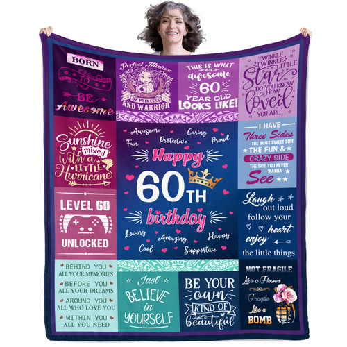 60th Birthday Gifts For Women, 60 Birthday Gifts For Women Throw Blankets 50"x60", 60 Year Old Gifts For Women, 60th Birthday Gift Ideas, Gifts For 60 Year Old Woman, 60th Birthday Decorations Women 60th Birthday Gifts For Women, 60 Birthday Gifts For Women Throw Blankets 50"x60", 60 Year Old Gifts For Women, 60th Birthday Gift Ideas, Gifts For 60 Year Old Woman, 60th Birthday Decorations Women