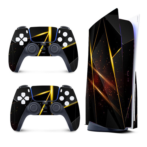 NowSkins Black Gold PS5 Skin for Playstation 5, Premium 3M Vinyl Cover Skins Wraps Set for Playstation 5 Disc Edition and PS5 Controller (PS5 Disc Edition)
