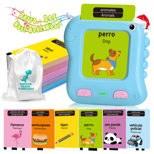 Toddler Bilingual Talking Flash Cards, 280 English & Spanish Sight Words,Kids Toddler Speech Therapy Toys for 2 3 4 5 Year Old Boys Girls,Preschool Learning Educational Toy Christmas Holiday Toy List