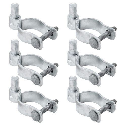 Gate Post Hinge 1-5/8", VIVIDA Male Gate Hinge for Chain Link Fence, Galvanized Pipe Gate Hinge for 1-5/8" OD Pipe, Chain Link Gate Hardware, 6 PCS