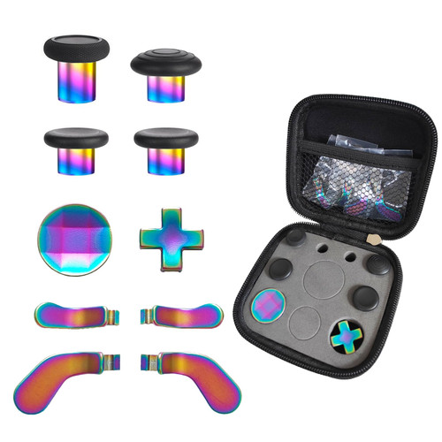 Thumbsticks D-Pads Paddles Trigger Buttons Replacement for Elite Series 2 Controller & Elite Series 2 Core Controller (10 in 1 Gradient)