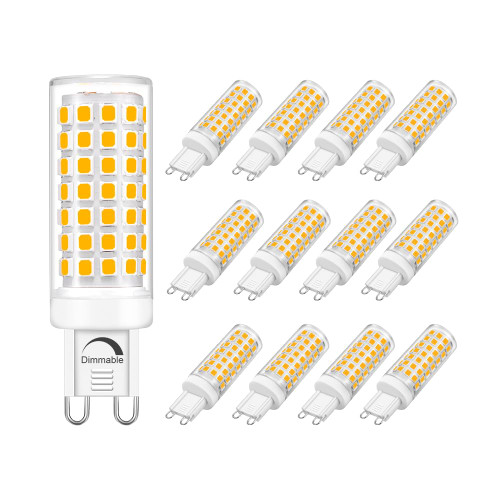 Yosenmi Dimmable G9 Led Bulb 5W, 40W G9 Halogen Bulb Equivalent, Daylight White 6000K, 120V G9 Base Light Bulbs for Home Lighting,12-Pack Yosenmi Dimmable G9 Led Bulb 5W, 40W G9 Halogen Bulb Equivalent, Daylight White 6000K, 120V G9 Base Light Bulbs for Home Lighting,12-Pack