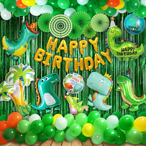 Dinosaur Birthday Party Decorations, Birthday Balloons For Boys, Baby Dinosaur First Party Decorations, Dino Balloon Garland Arch, Dinosaurios Cumpleanos Theme, For Kids 1st 2 3 4 5 6 Years.