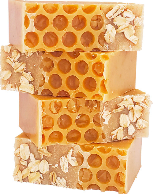LaVieEnRose Goat Milk Soap Bars with Oatmeal & Raw Organic Honey For All Skin Types. Natural Face, Hand & Body Soap. Handmade In USA. (4 BARS with 4.8-5.3 oz EACH) LaVieEnRose Goat Milk Soap Bars with Oatmeal & Raw Organic Honey For All Skin Types. Natural Face, Hand & Body Soap. Handmade In USA. (4 BARS with 4.8-5.3 oz EACH)