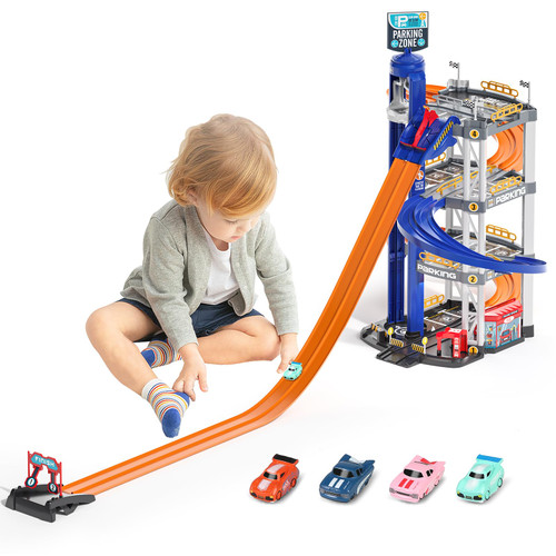 City Ultimate Garage Toy?Tower Car Garage Parking Toy with 4 Level Double-Track?Car Race Track Vihicle Playset?Gift for 3 4 5 6 7 8 Year Old Boys Girls City Ultimate Garage Toy?Tower Car Garage Parking Toy with 4 Level Double-Track?Car Race Track Vihicle Playset?Gift for 3 4 5 6 7 8 Year Old Boys Girls