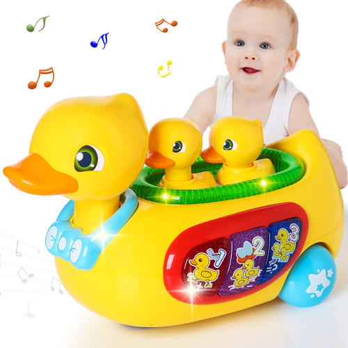 LACCHOUFEE Baby Toys, Musical Duck Crawling Baby Toys for 12-18 Months, Early Learning Educational Toy with Light & Sound, Birthday Toy for Infant Toddler Boy Girl 7 8 9 10 11 Month 1-2 Year Old LACCHOUFEE Baby Toys, Musical Duck Crawling Baby Toys for 12-18 Months, Early Learning Educational Toy with Light & Sound, Birthday Toy for Infant Toddler Boy Girl 7 8 9 10 11 Month 1-2 Year Old