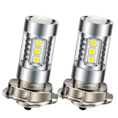 Ruiandsion 2pcs P26S LED Bulbs White 10-30V Super Bright 3030 16SMD Chips LED Bulbs with Projector Replacement for Motorcycle Headlight