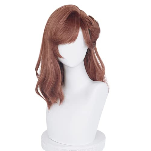 TO KU TOO YUO Tears of Themis Heroine Maroon Long Straight Synthetic Wigs for Women Natural Wave Wigs with Bangs Heat Resistant Cosplay Hair (Heroine), Brown, 50CM, 1.0 Count TO KU TOO YUO Tears of Themis Heroine Maroon Long Straight Synthetic Wigs for Women Natural Wave Wigs with Bangs Heat Resistant Cosplay Hair (Heroine), Brown, 50CM, 1.0 Count