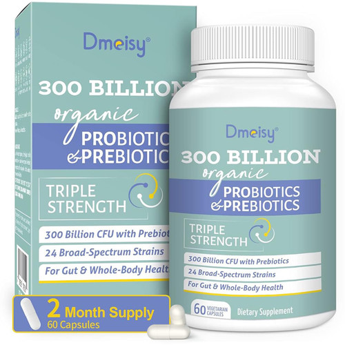 Probiotics for Women and Men 300 Billion CFU 24 Strains Probiotics with 15 Organic Herbs Prebiotics Blend Shelf Stable Probiotic Supplement for Digestive Immune & Whole-Body Health-5