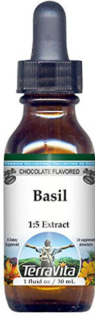 Basil Glycerite Liquid Extract (1:5) - Chocolate Flavored (1 oz, ZIN: 522085) Basil Glycerite Liquid Extract (1:5) - Chocolate Flavored (1 oz, ZIN: 522085)