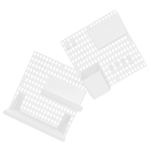 BESTOYARD Storage Rack Pegboard Hooks for Home Pegboard Brackets pegboard for Garage pegboard Tool Organizer Wall Hanger Hooks Pegboard Shelves White Plastic Wall Hanging