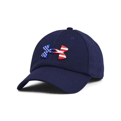 Under Armour Men's Standard Freedom Blitzing Adjustible Hat, (410) Midnight Navy / / White, One Size Fits Most