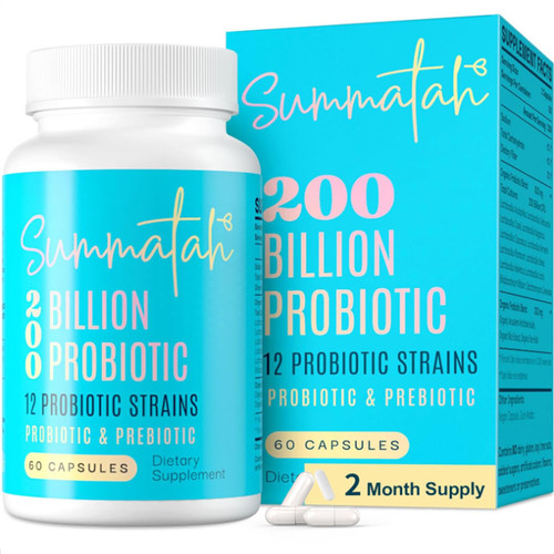 High Potency Probiotics for Women and Men, 200 Billion CFU Probiotics + 12 Probiotic Strains with 3 Prebiotic for Gut Immune Digestive Health, Shelf Stable - 60 Capsules -71 High Potency Probiotics for Women and Men, 200 Billion CFU Probiotics + 12 Probiotic Strains with 3 Prebiotic for Gut Immune Digestive Health, Shelf Stable - 60 Capsules -71
