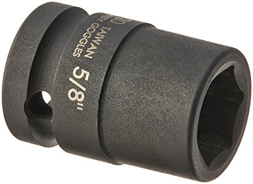 Williams 37120 1/2-Inch Drive Shallow Impact Socket, 6-Point, 5/8-Inch