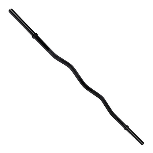 CAP Barbell 47" Standard Solid E-Z Curl Bar, Black