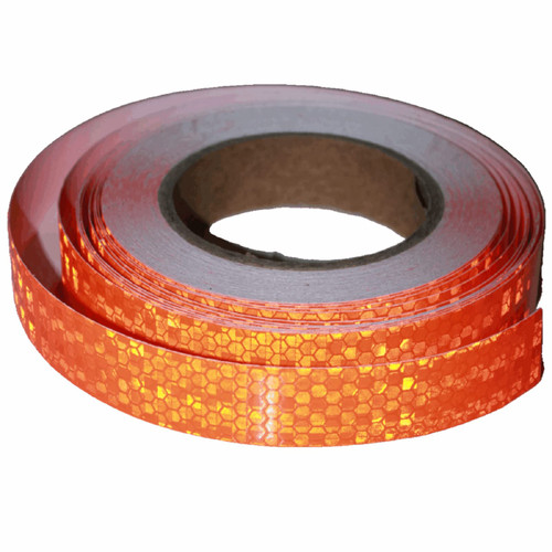 tuyrchu Reflective Orange Tape for Cars 1 inch X 66 FT, Waterproof High Visibility Warning Safety Adhesive Tape, Outdoor Reflective-Stickers,External Accessories Safety conspicuous.