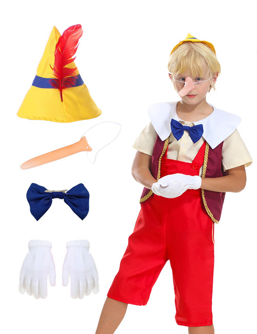YuDanae Puppet Costume for Boys, Fairytale Character Puppet Costume for Kids, Puppet Halloween Costume for Boys Girls (XL(for height 53.5"-57.0"))