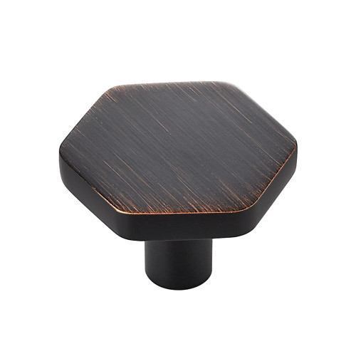 Home Expert Oil Rubbed Bronze Cabinet Knobs 15 Pack Solid Kitchen Cabinet Knobs Hexagon 1.1'' Bronze Knobs for Kitchen Cabinets and Drawers Dresser Knobs